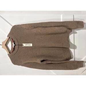 Alex Mill NWT Camel Knit Sweater 90% Cotton 10% Wool, Size L